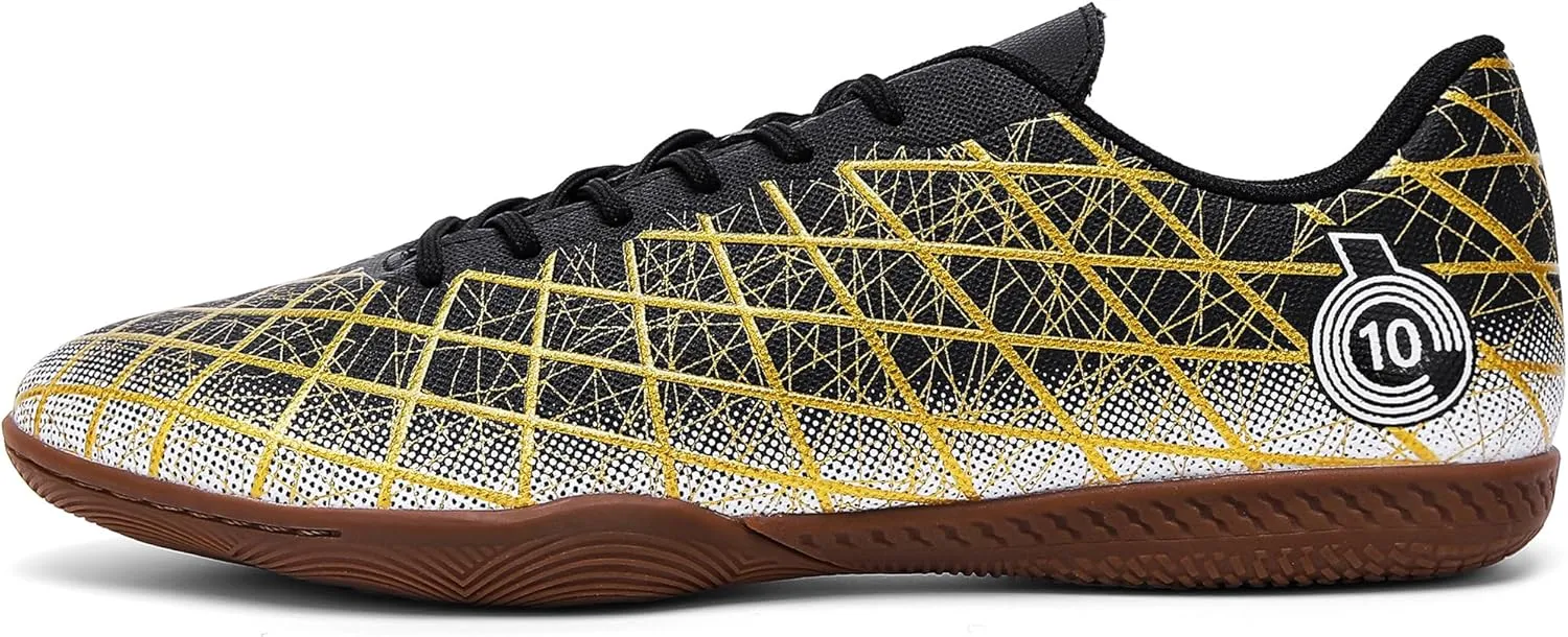 Men's Indoor Soccer Shoes Unisex Futsal Traine Sneaker for Training Flat Outsole