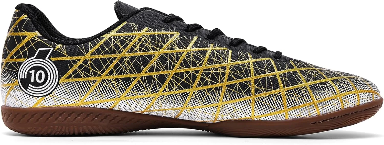 Men's Indoor Soccer Shoes Unisex Futsal Traine Sneaker for Training Flat Outsole