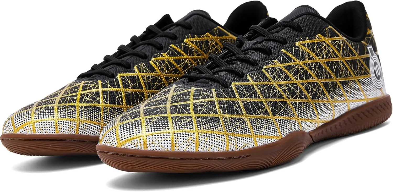 Men's Indoor Soccer Shoes Unisex Futsal Traine Sneaker for Training Flat Outsole
