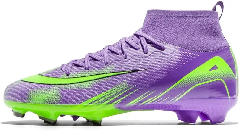 Men's Soccer Cleats Football Cleats for Mens Big Boys High-Top Non-Slip Spikes Shoes for Youth Professional Training Turf Indoor Outdoor Sneaker