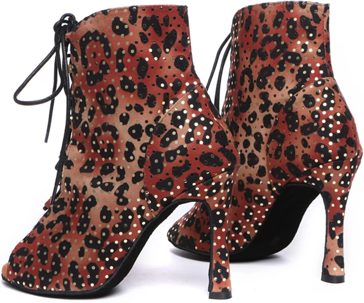 Minishion Womens Rhinestones Ballroom Dance Shoes Fashion Party Prom Ankle Boots