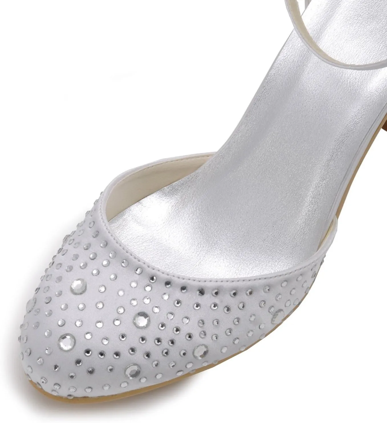 Minishion Womens Sparkle Satin Evening Party Prom Bridal Wedding Shoes Pumps Sandals Flatfs