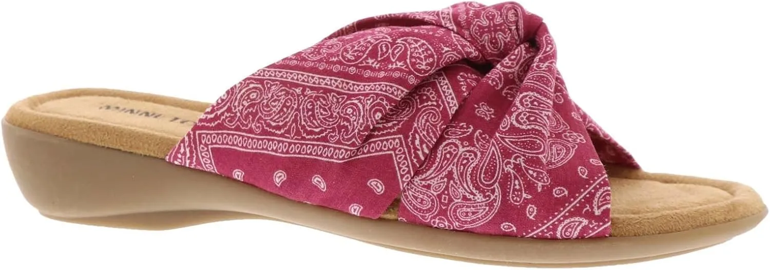 Minnetonka Sarong Women's Sandal, 5 C/D US, Red-Bandana