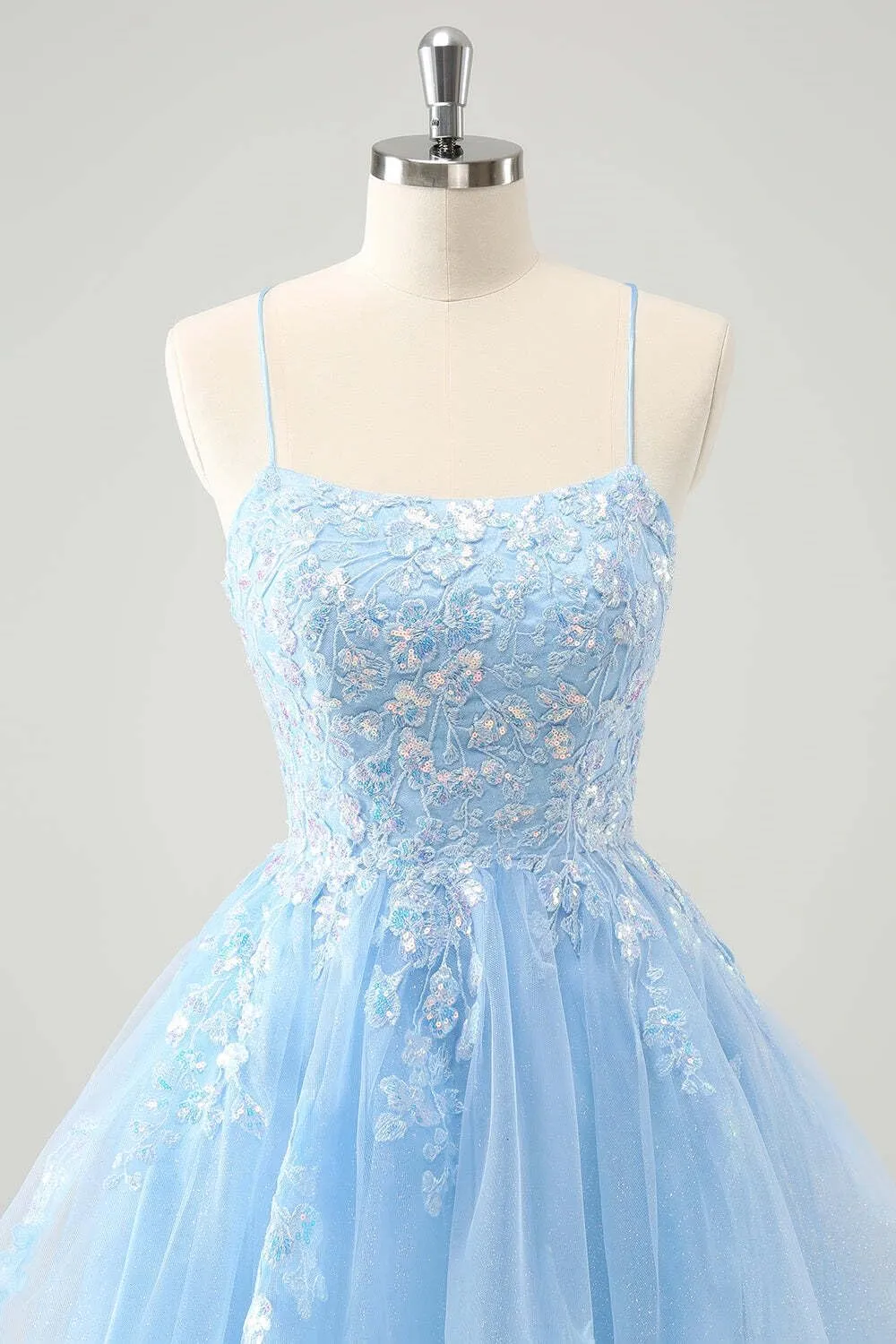 MllesReve Tulle Homecoming Dresses Teens Lace Beaded Party Dress Juniors Short Prom Dresses