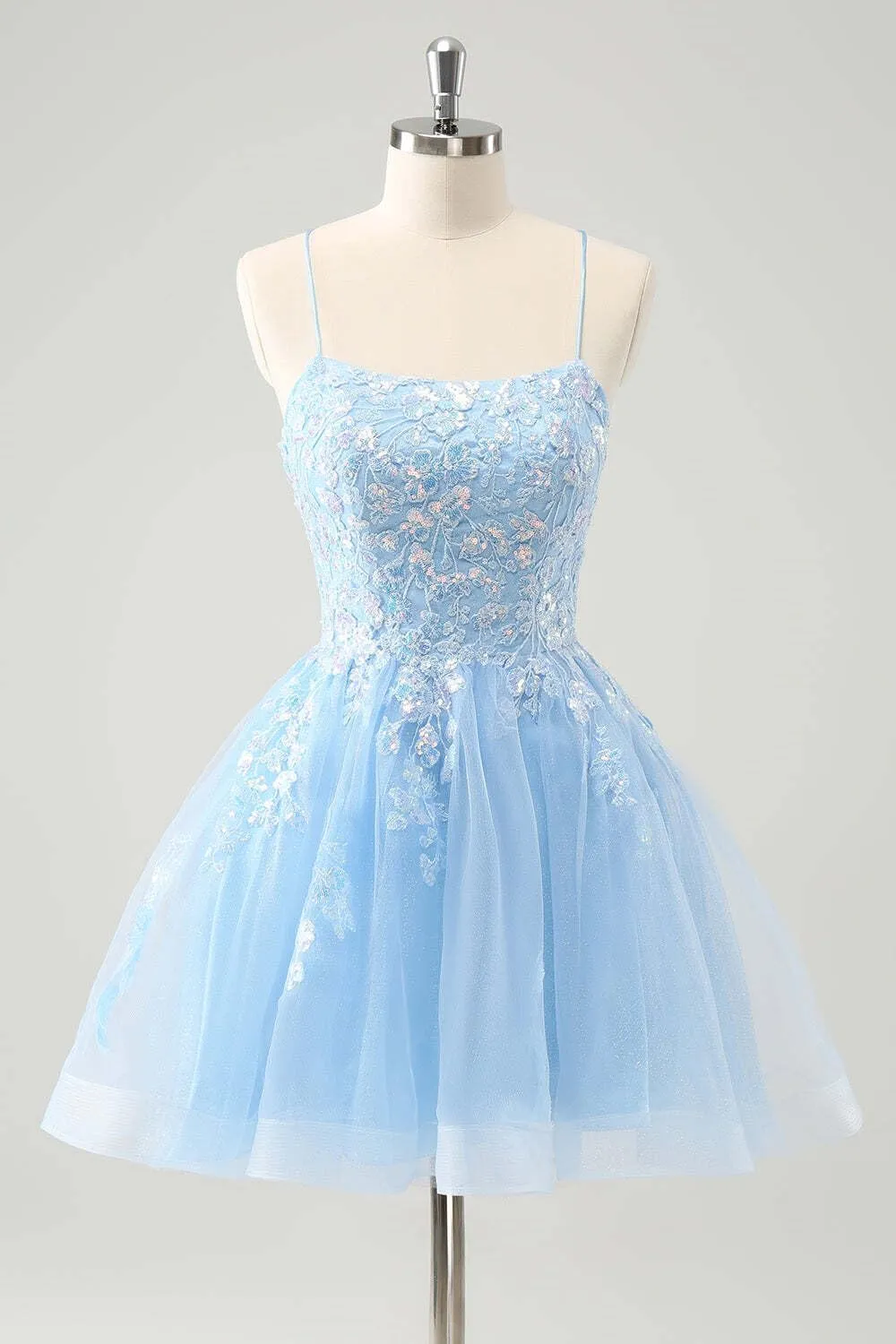 MllesReve Tulle Homecoming Dresses Teens Lace Beaded Party Dress Juniors Short Prom Dresses