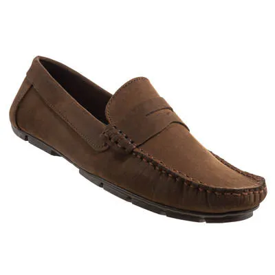 Mocasin o loafer driver antifaz marron nubuck