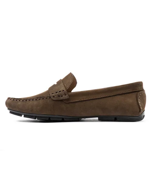 Mocasin o loafer driver antifaz marron nubuck
