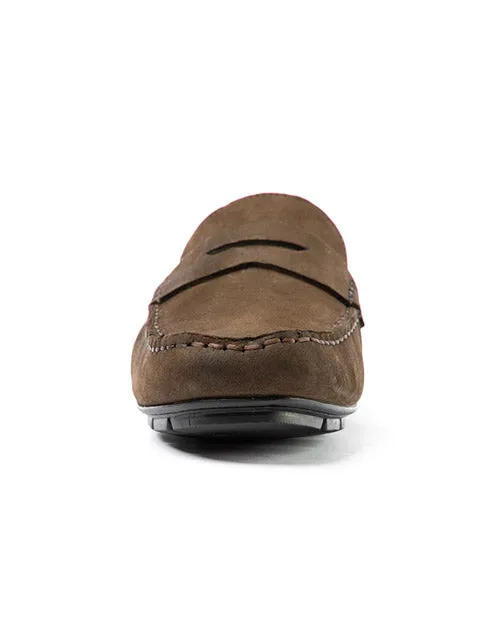 Mocasin o loafer driver antifaz marron nubuck