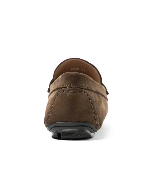 Mocasin o loafer driver antifaz marron nubuck
