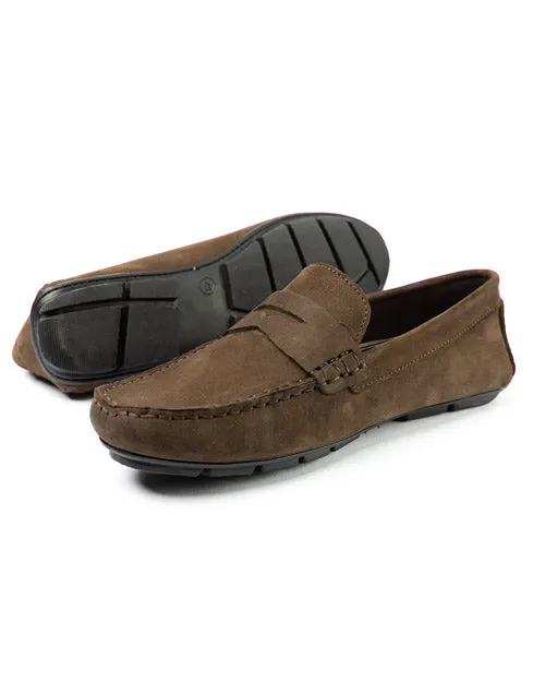 Mocasin o loafer driver antifaz marron nubuck