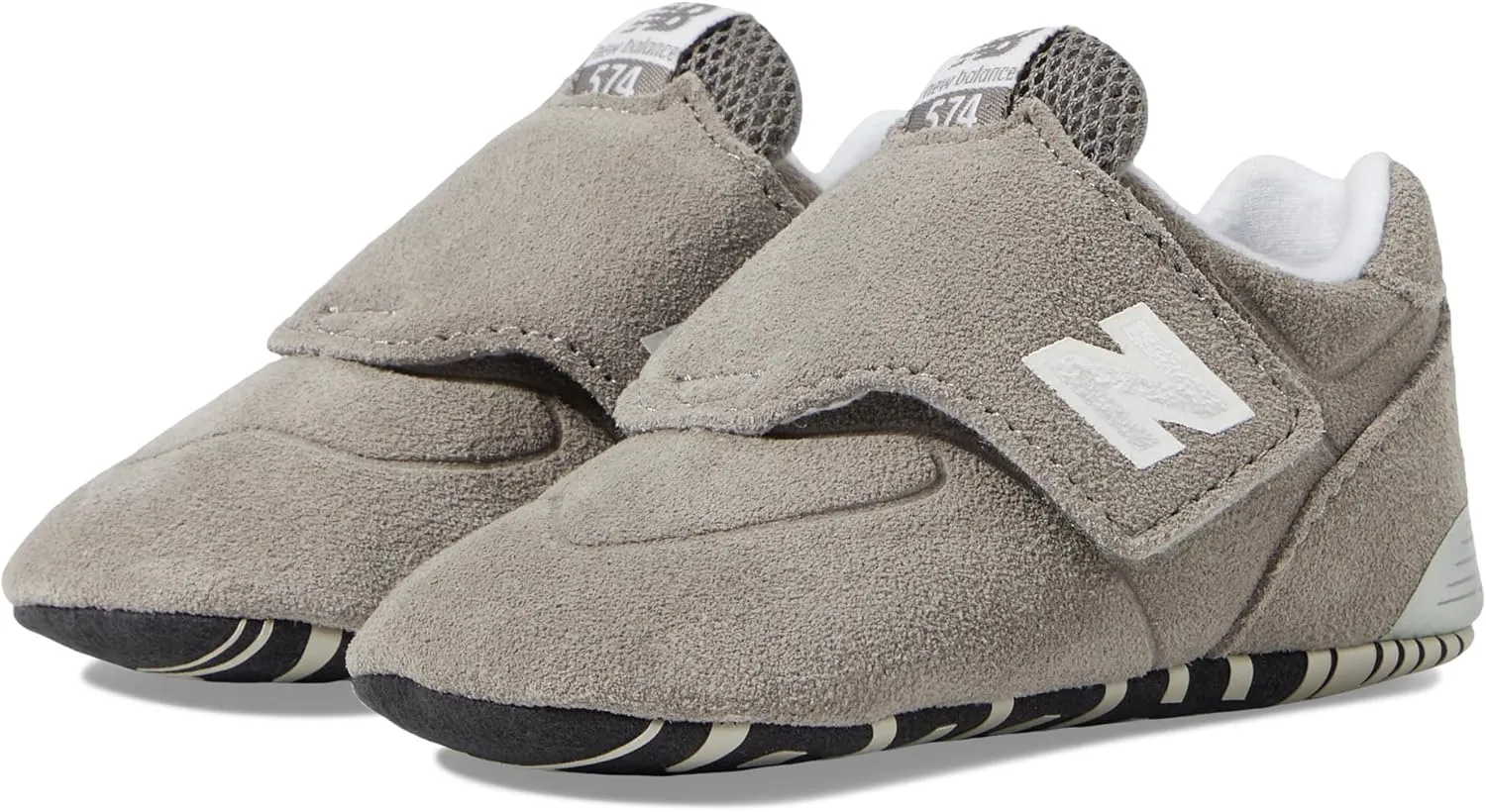 New Balance Unisex-Baby 574 V1 Hook and Loop Crib Sneaker