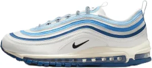 Nike Air Max 97 Men's Shoes (FN6957-100, Summit White/Court Blue/Light Photo Blue/Black) Size 9