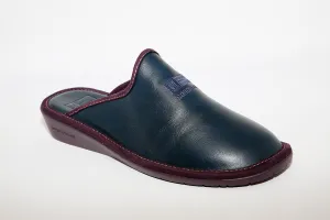 NORDIKA - LEATHER MULE SLIPPER NAVY