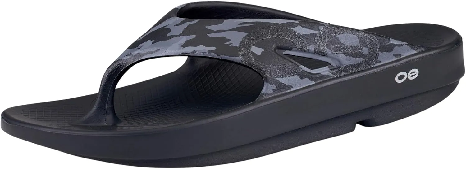 OOFOS OOriginal Sport Recovery Sandal, Black Camo - Women’s Size 8, Men’s Size 6