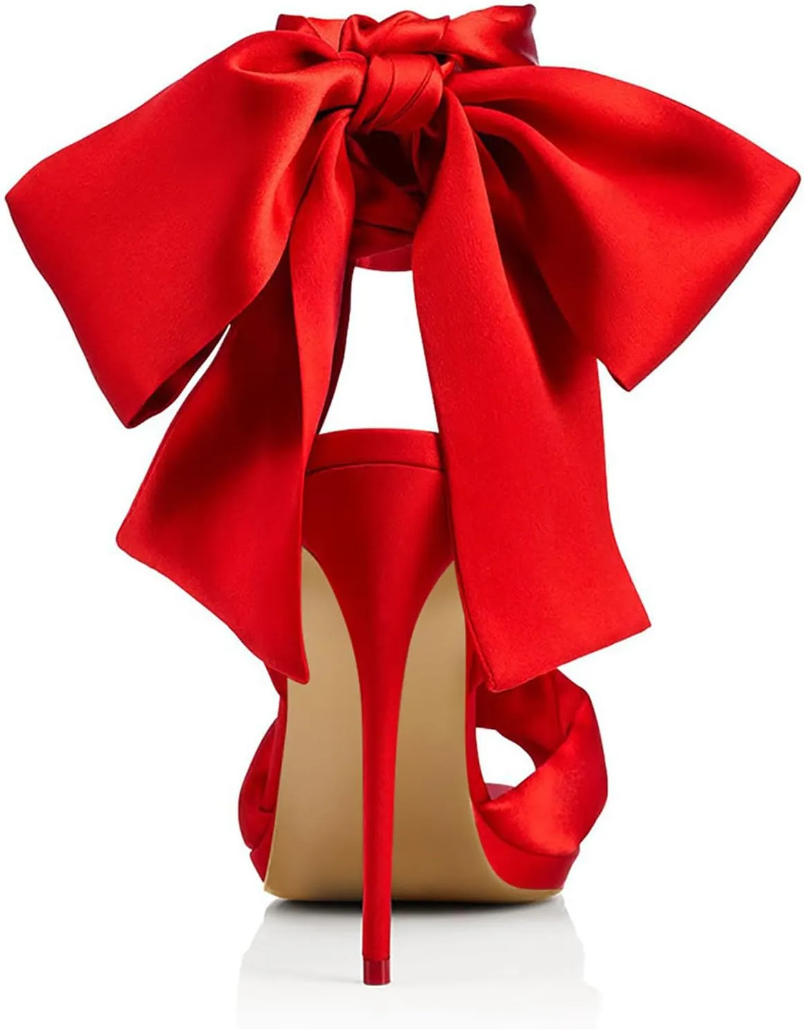 Open Toe High Heels Sandals for Womens Bows Straps Stiletto High Heel Party Sandals Satin Cloth Sexy Party Round Toe Pumps Shoes Classic Dress Sandals