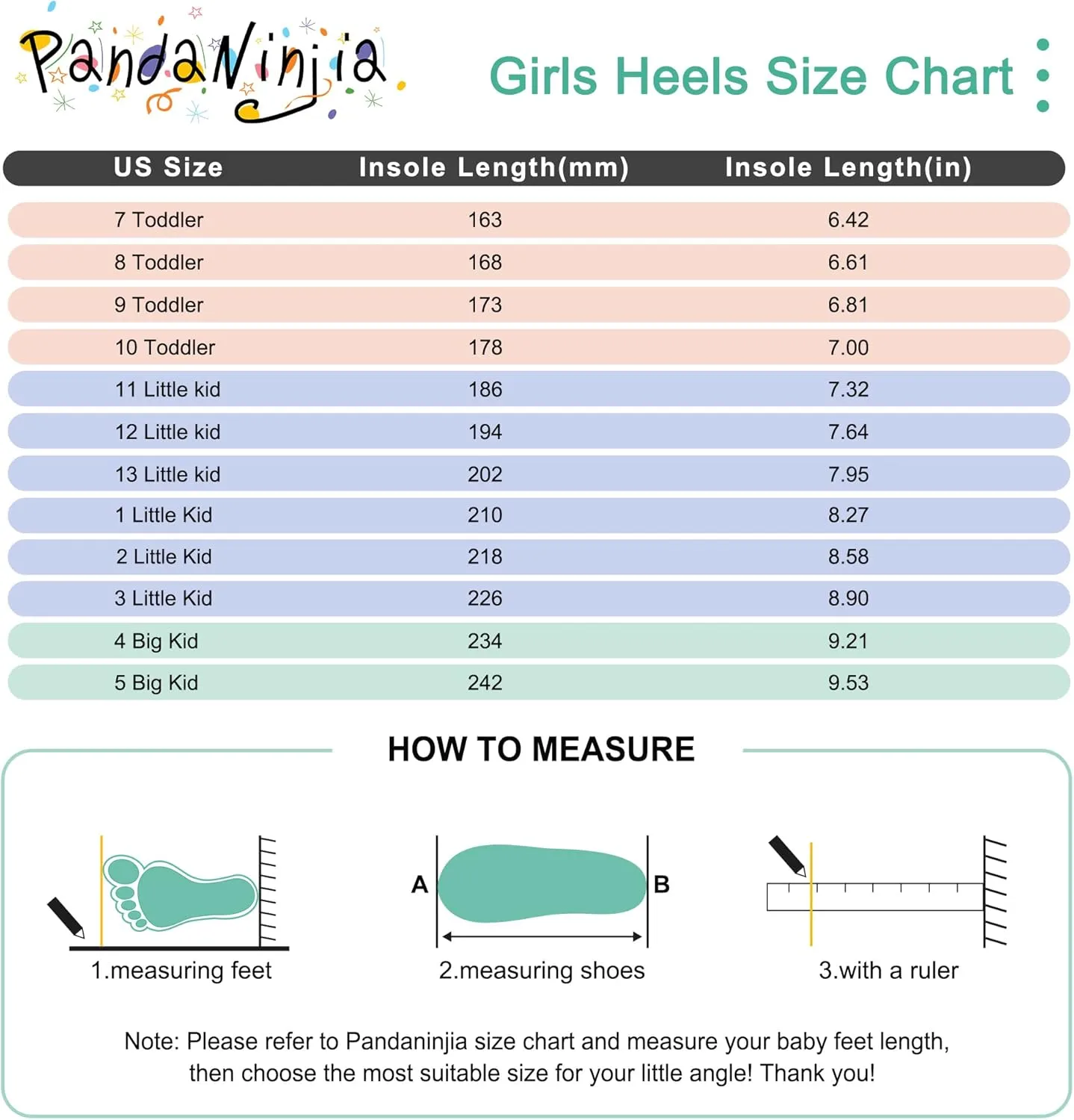 PANDANINJIA Girls Toddler/Little Kid Jada Dress Mary Jane Pumps Bow Low Heels Party Wedding Princess Shoes