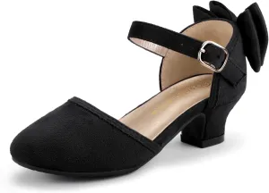 PANDANINJIA Wendy Girls Heels Dress Shoes Flower Girl Mary Jane Sandals Wedding Party Princess Shoes for Toddler Little Kid Big Kid