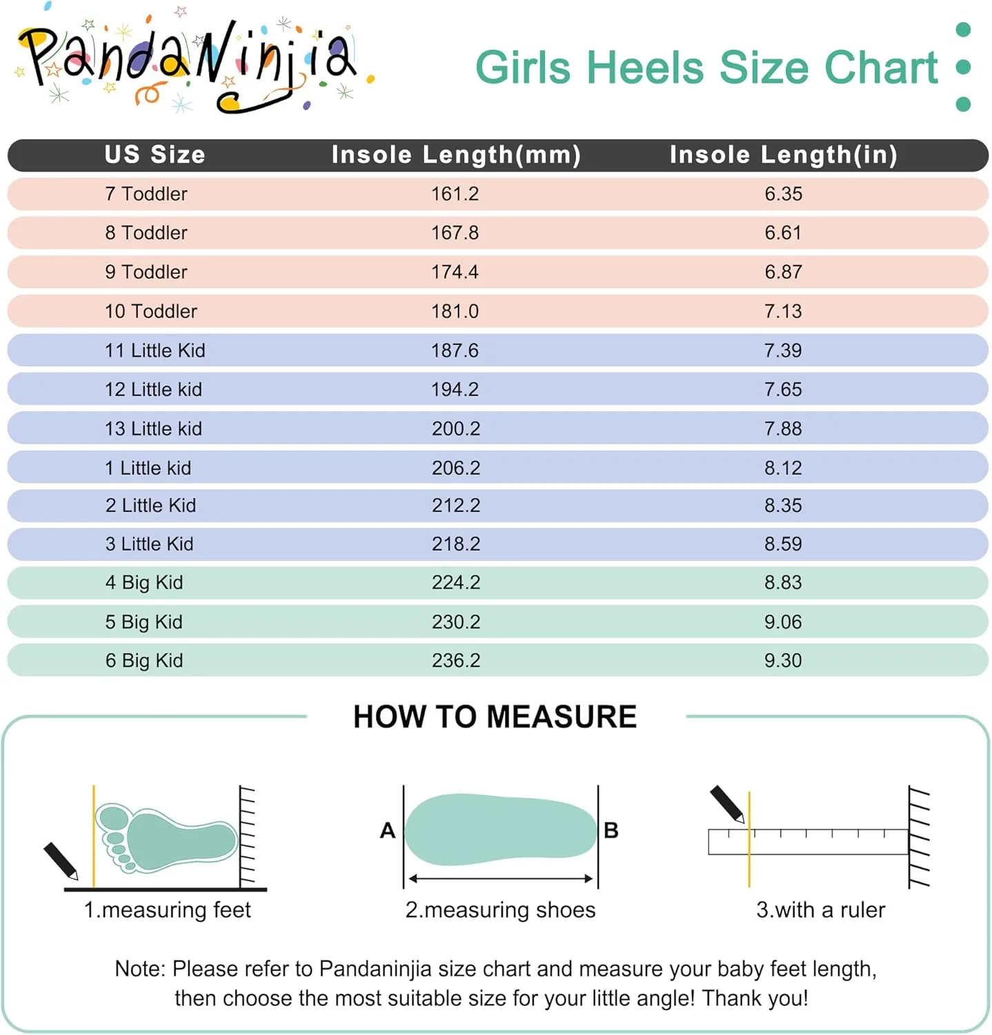 PANDANINJIA Wendy Girls Heels Dress Shoes Flower Girl Mary Jane Sandals Wedding Party Princess Shoes for Toddler Little Kid Big Kid