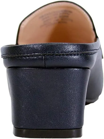 Peerage Jackie Women's Wide Width Comfort Casual Leather Mules