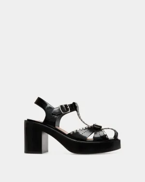 Peggy Gut Sandal in Black Leather