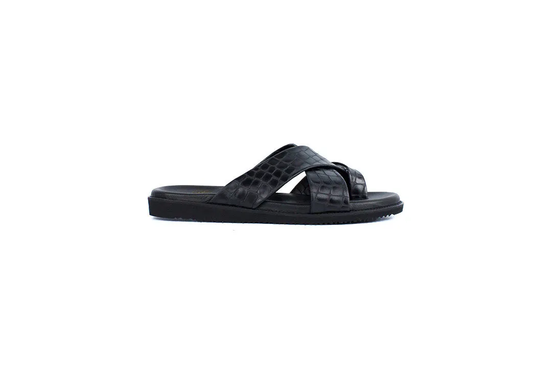 Pelle Line -Resort Open toe sandal - Black