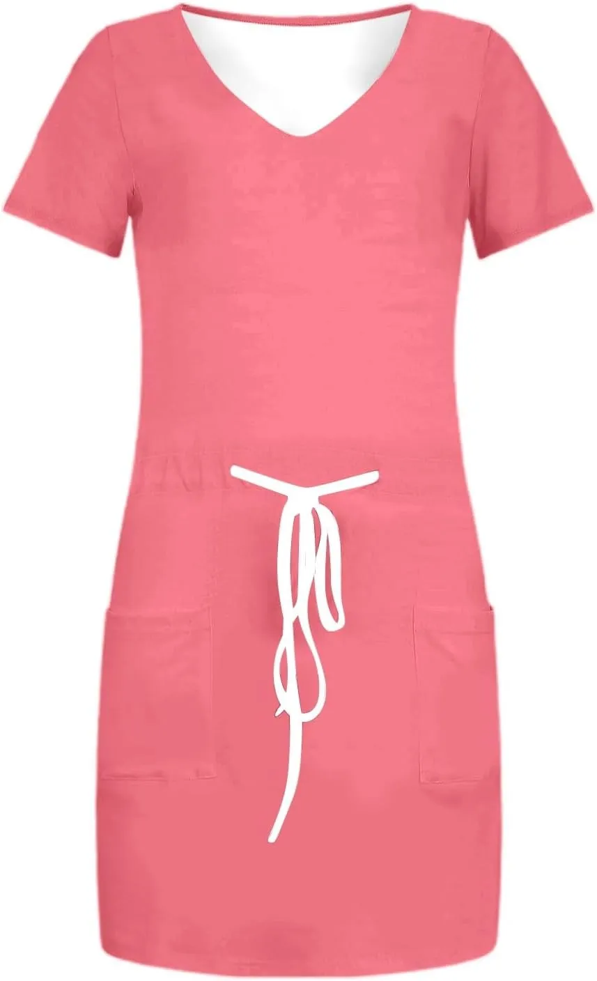 PTOLOCIF Sundresses for Women 2025 Casual Boho Dress V Neck Sleeveless Tank Dress Trendy a Line Pleated Flowy Mini Sundress