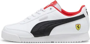 PUMA Unisex-Child Scuderia Shoes Ferrari Roma Sneaker, Black White, 7 US Big Kid