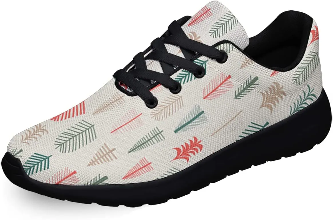 Reamson Women Men Sneaker Christmas Tree Shoes Black Size 9
