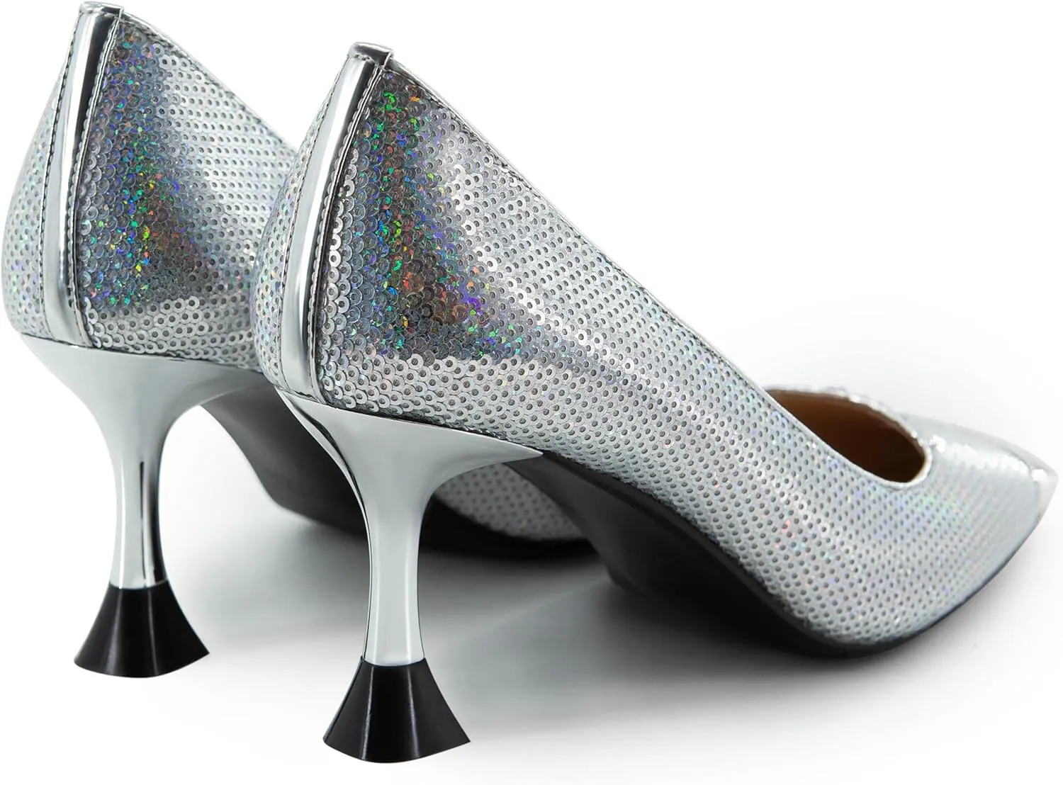 Red High Heels for Women Closed Square Toe Sexy Stiletto Pumps Kitten Heels Wedding Party Dress Shoes