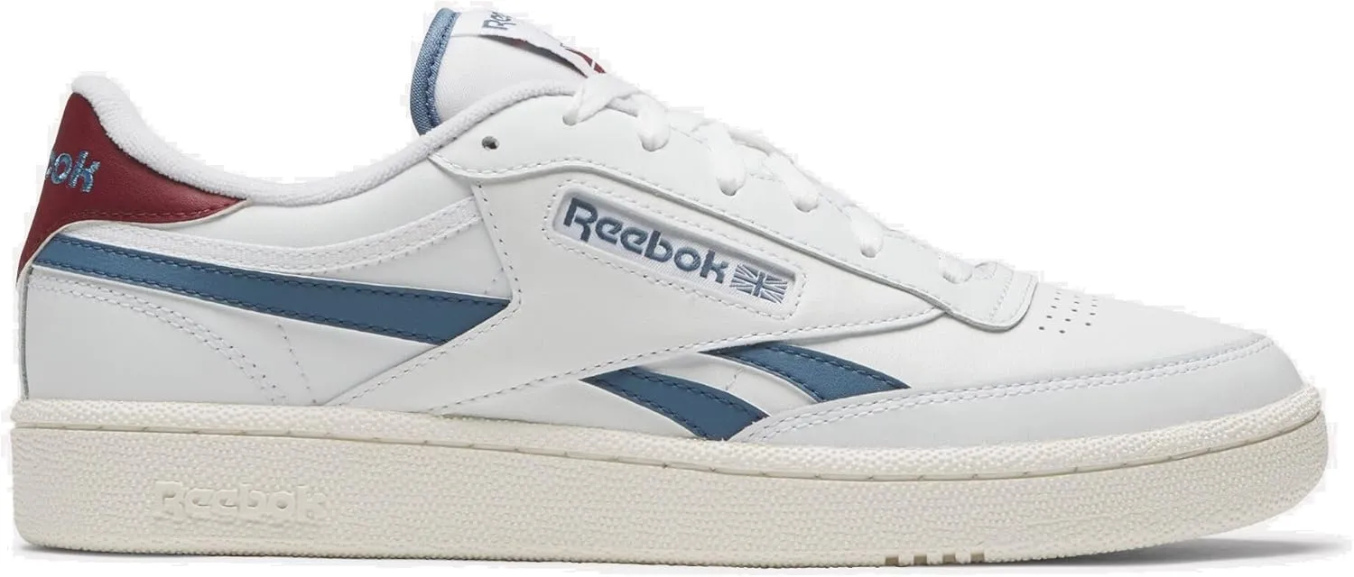 Reebok Men's Club C 85 Vintage Sneaker, Footwear White/East Coast Blue/Chalk, 6.5