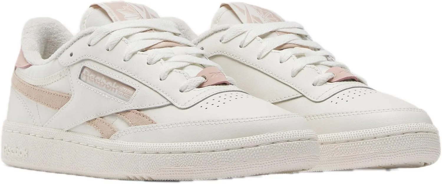 Reebok Women's Club C Revenge Sneaker, Chalk/Pink Stucco/Pink Stucco, 10.5