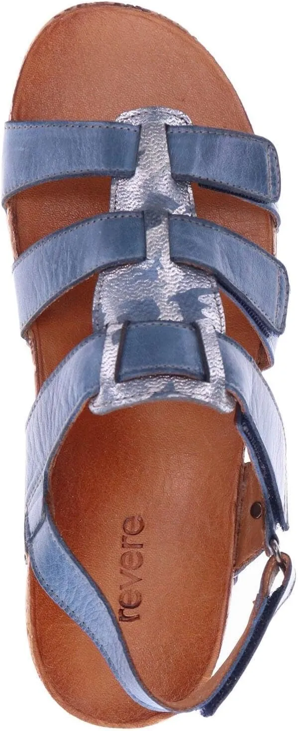 Revere Santorini 4 Womens Adjustable Strap Gladiator Sandal – Chic, Comfortable Sandal with Removable T-Bar and Arch Support