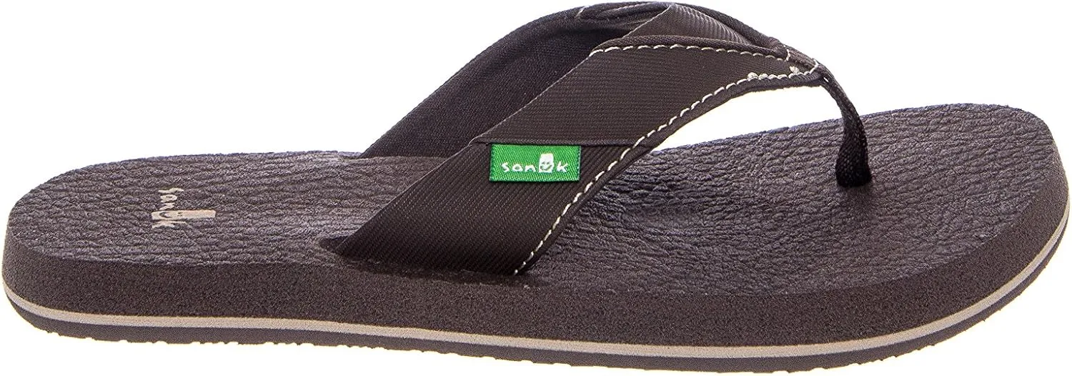 Sanuk Kids unisex-kids Root Beer Cozy Flip Flop