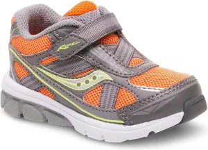 Saucony Boys' Baby Ride Sneaker (Toddler/Little Kid), Orange/Grey, 4.5 W US Toddler