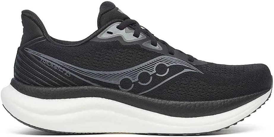 Saucony Men's Triumph 23 Sneaker, Black/White, 9