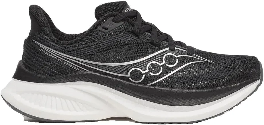 Saucony Women's Endorphin Speed 5 Sneaker, Black/White, 7.5