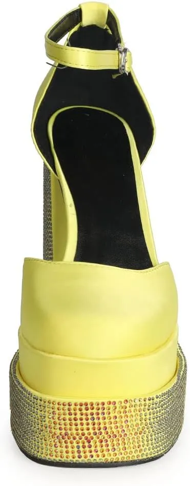 Scaoruki Women Fashion Platform Sandals Chunky High Heels