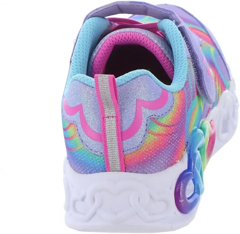 Skechers Girls' Infinite Heart Lights Sneaker