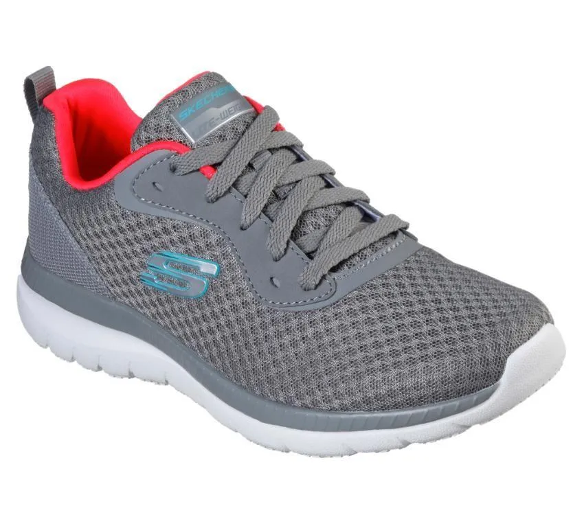 .Skechers Womens Bountiful Grey/Pink - (12606/gycl) - GPW - R2L16 - L/P