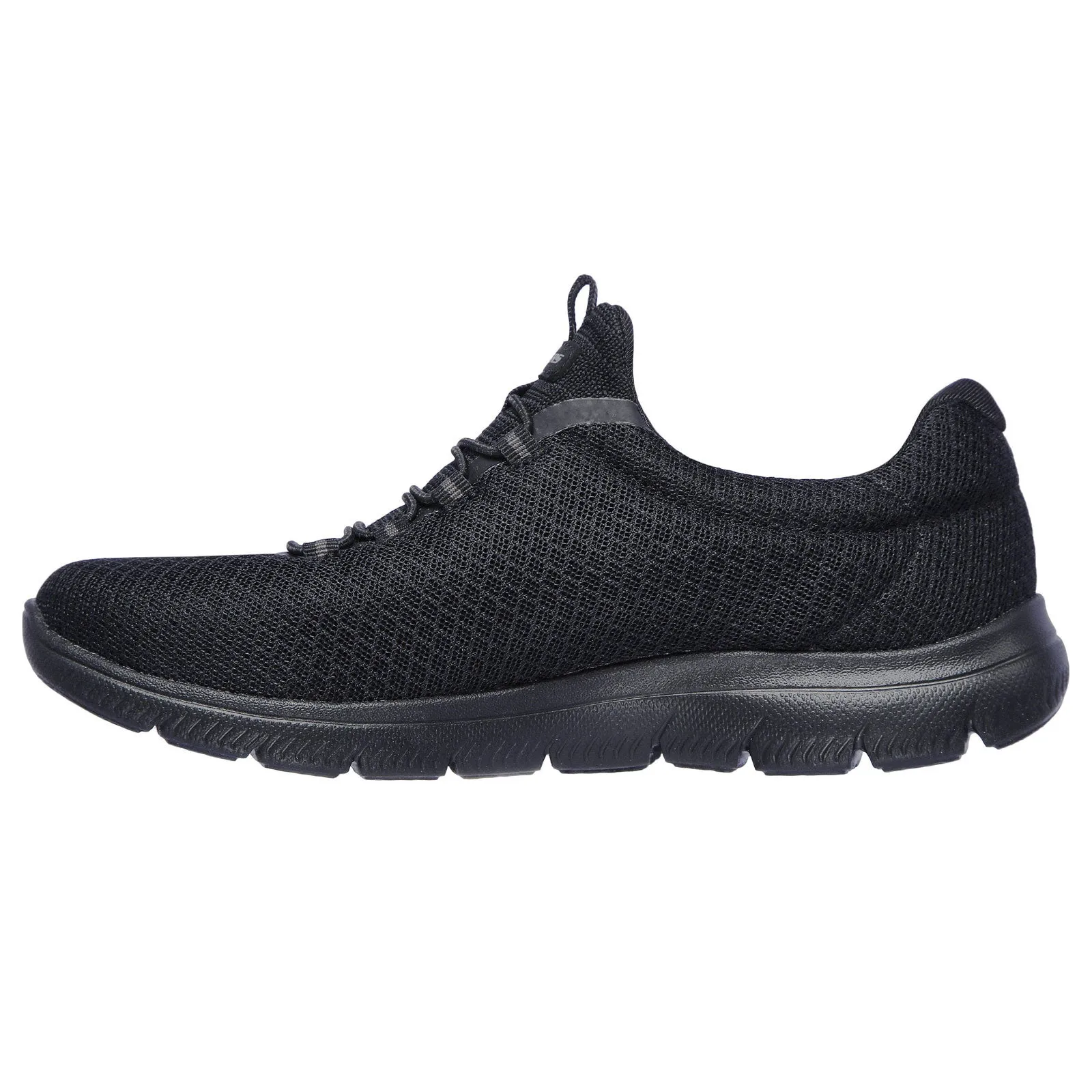 Skechers Women's Summits Slip-On Low Top Sneaker Shoes Black (BBK)