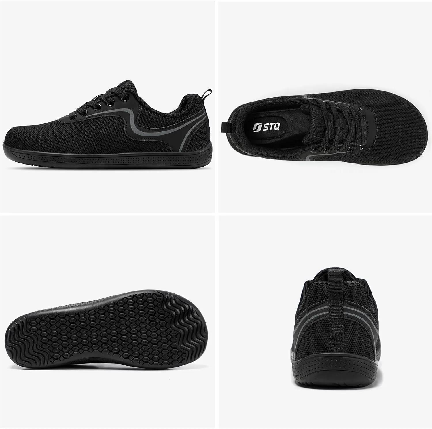 STQ Women's Minimalist Barefoot Shoes Wide Toe Box Trial Running Walking | Zero Drop Sole | Wide Width Fashion Sneaker