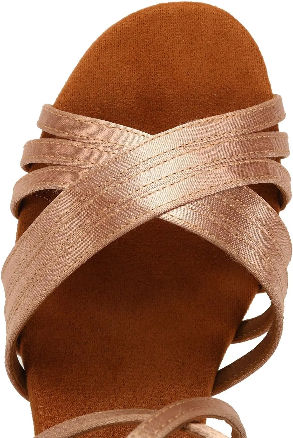 SWDZM Women Latin Dance Shoes Satin Professional Ballroom Salsa Practice Performance Dance Shoes