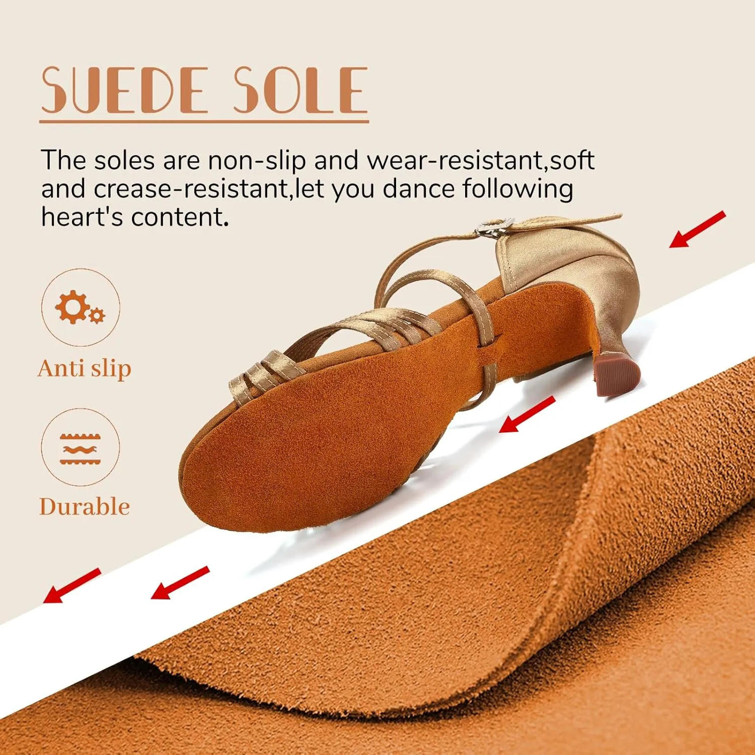 SWDZM Women Latin Dance Shoes Satin Professional Ballroom Salsa Practice Performance Dance Shoes