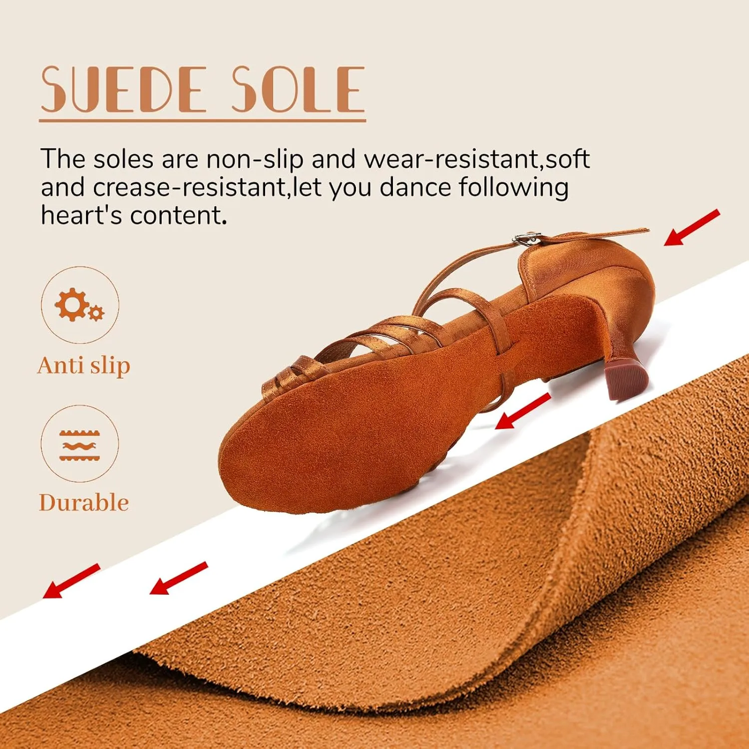 SWDZM Women Latin Dance Shoes Satin Professional Ballroom Salsa Practice Performance Dance Shoes