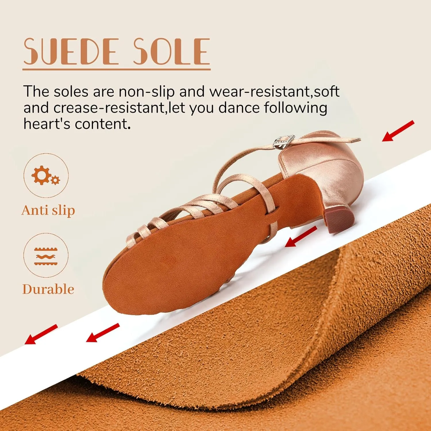 SWDZM Women Latin Dance Shoes Satin Professional Ballroom Salsa Practice Performance Dance Shoes