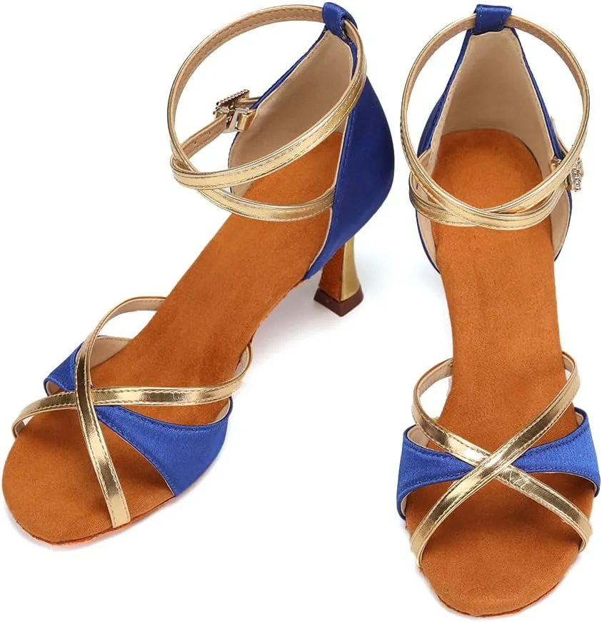 SWDZM Women's Ballroom Dance Shoes Comfortable Latin Salsa Professional Practice Dancing Shoes