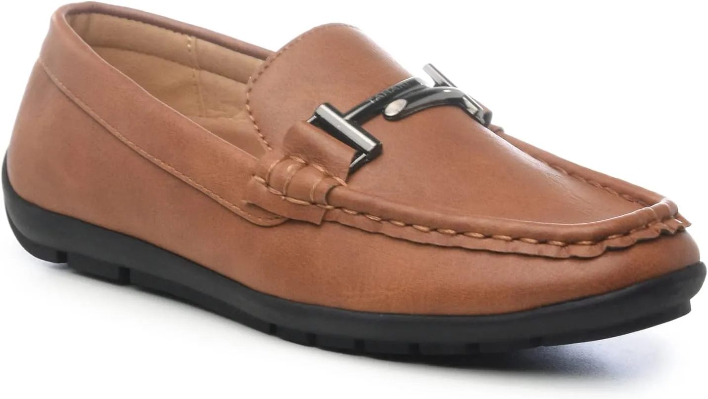 TAHARI Dale Boys Dress Loafer Shoe - Stylish, Comfortable, Easy Slip-on Style, Flexible Outsole, Versatile for Formal & Casual Occasions