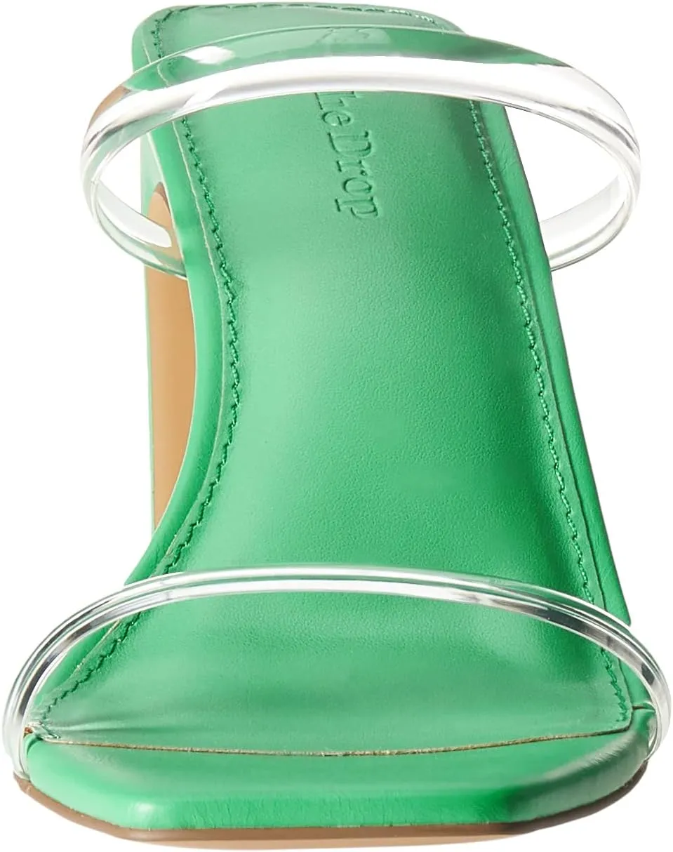 The Drop Women's Avery Square Toe Two Strap High Heeled Sandal