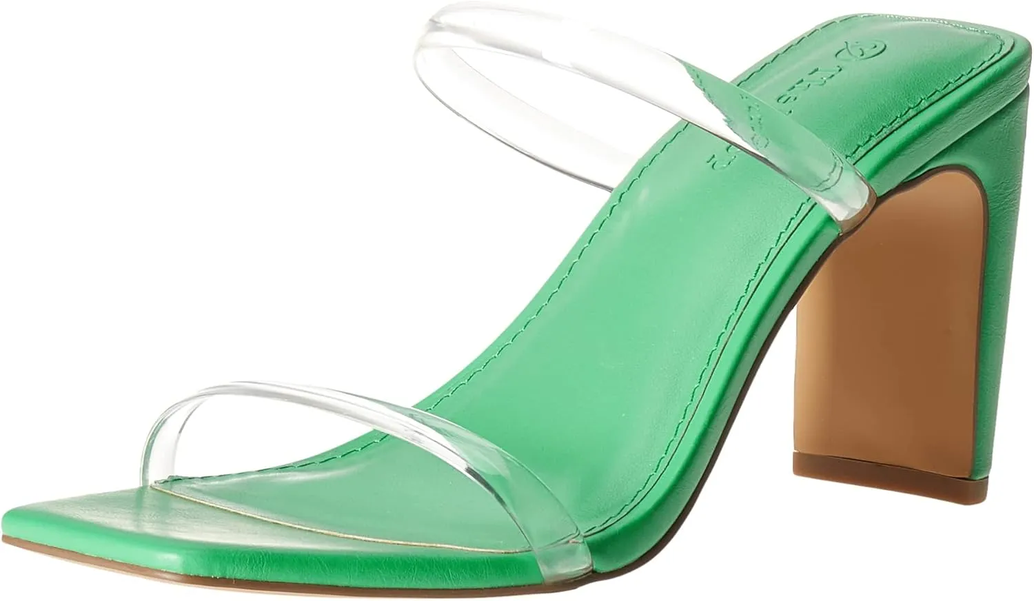 The Drop Women's Avery Square Toe Two Strap High Heeled Sandal