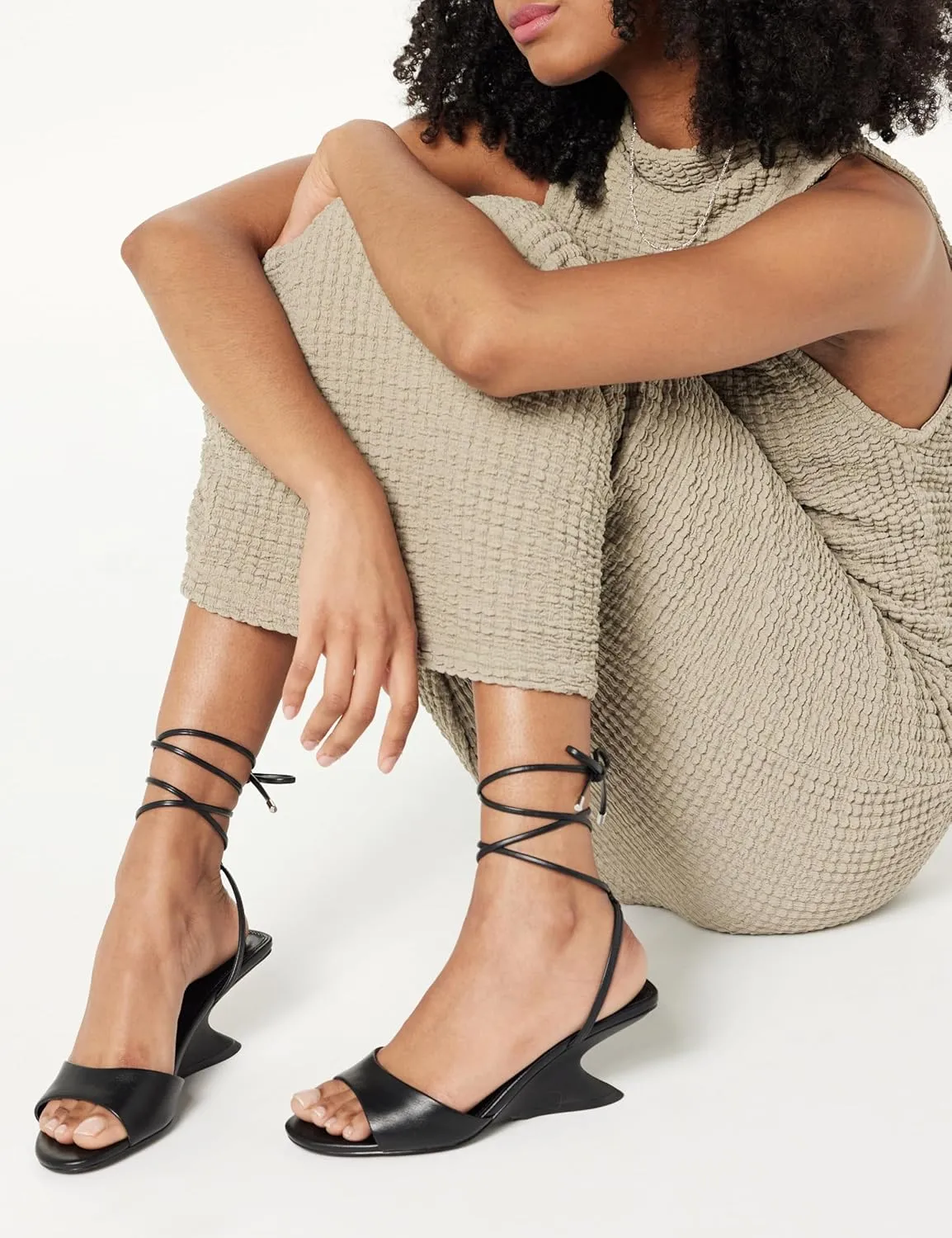 The Drop Women's Phoenix Lace Up Sculpted Heeled Sandal